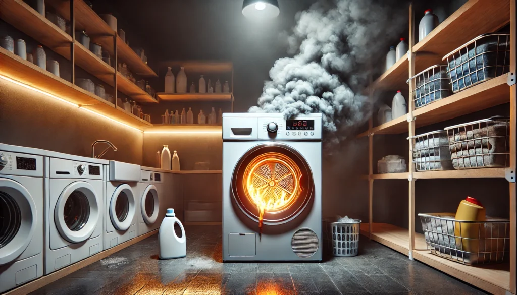dryer is smoking due to lint build up